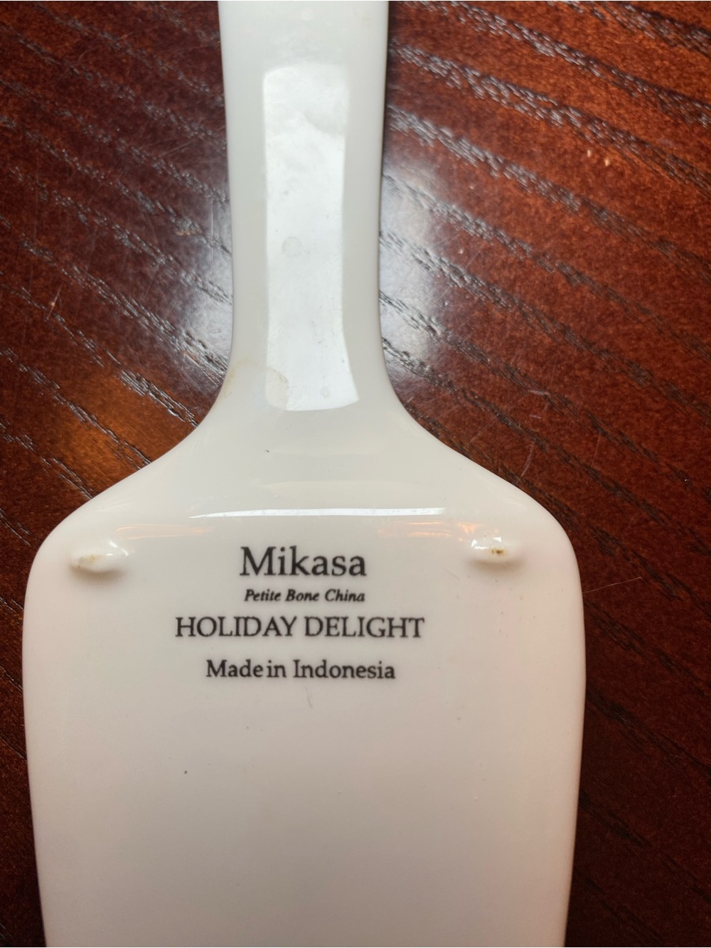 Porcelain Mikasa Bone China Cake Server poinsettia design - Picture 7 of 7
